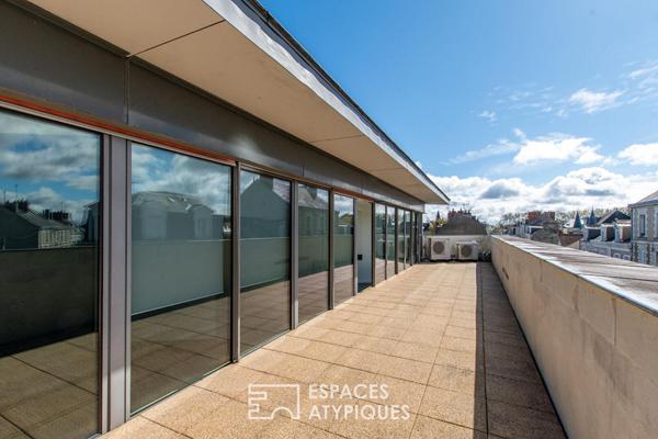 Le Panoramique : Appartement loft contemporain en dernier étage Place Lafayette