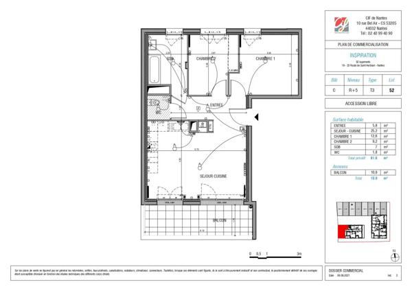 Appartement à louer à Nantes (44100)