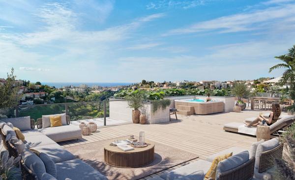 EXCEPTIONNEL - T4 (307.93M2) HAUT DE GAMME AVEC VUE MER -PENTHOUSE À BELLET, NICE