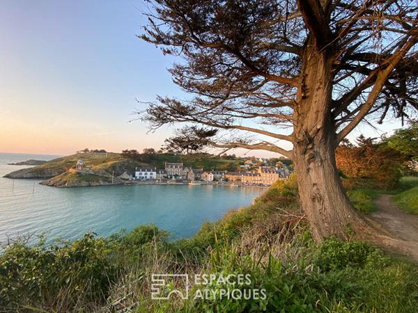 Terrain vue mer surplombant le port de Dahouët