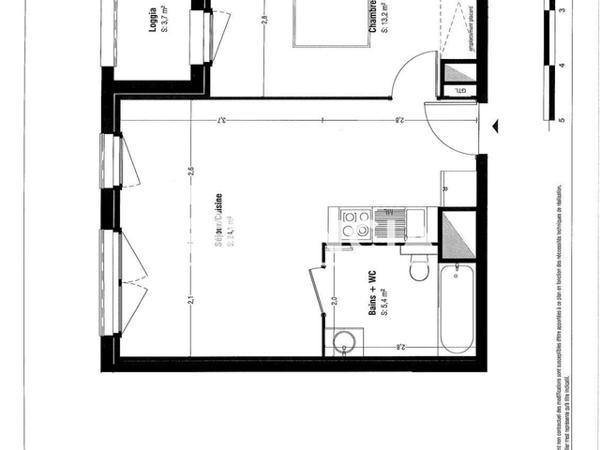 Location Appartement 2 pièces 42.7 m² - RESIDENCE LUMINESENS 3 - 62 RUE DE LONDRES PORTE A21 Lens 62300