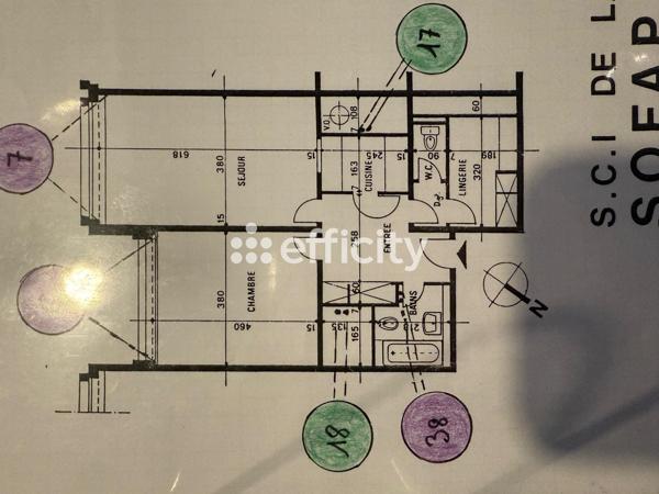 Appartement 2 pièces - 68 m² Exclusivité efficity