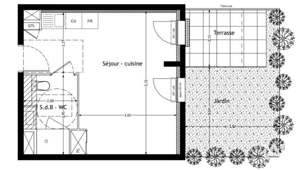 Studio à vendre 29 m² Échirolles