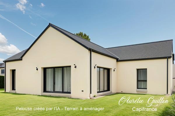 Maison contemporaine 105 m² – Plain-pied – 3 chambres – Garage – Loyat (bourg)