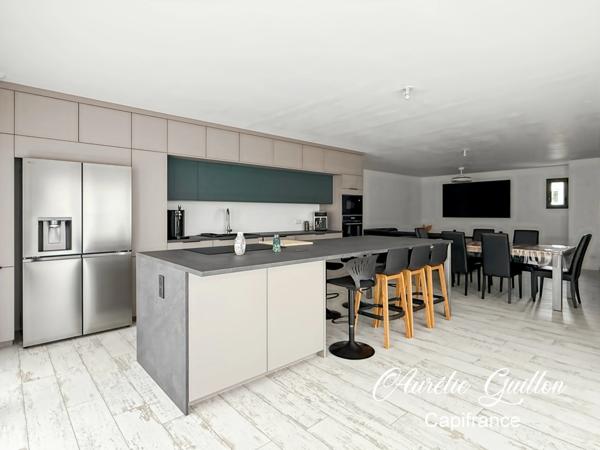 Maison contemporaine 105 m² – Plain-pied – 3 chambres – Garage – Loyat (bourg)