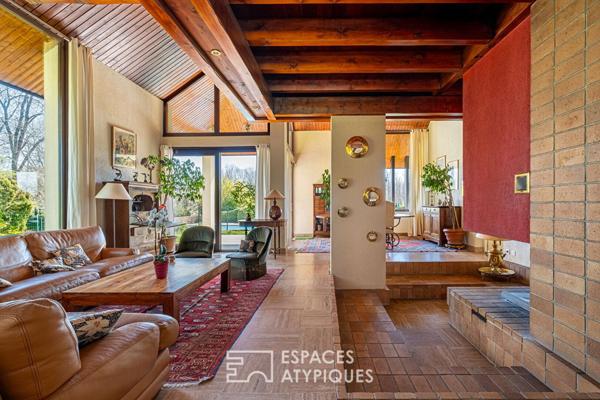 Maison d’architecte des années 70 dans un environnement calme et bucolique