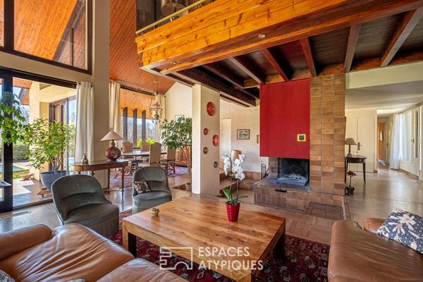 Maison d’architecte des années 70 dans un environnement calme et bucolique