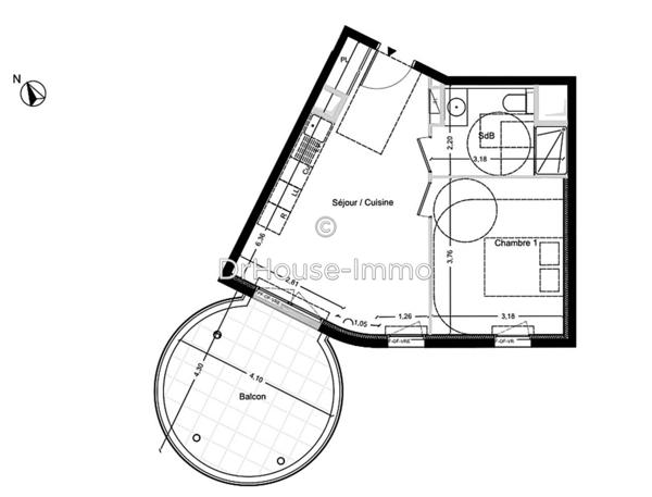 Appartement à vendre 2 pièces de 40 m²