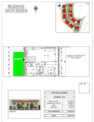 Vente appartement 2 pièces 45.92 m² -Olmeta di Tuda