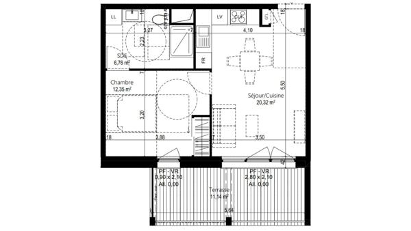 Appartement à vendre 2 pièces 39 m² Beaumont