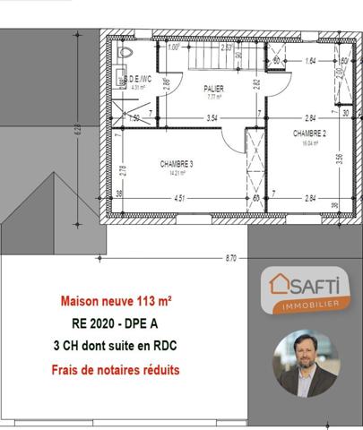 Maison neuve 113 m² - jardin et garage - CH en RDC