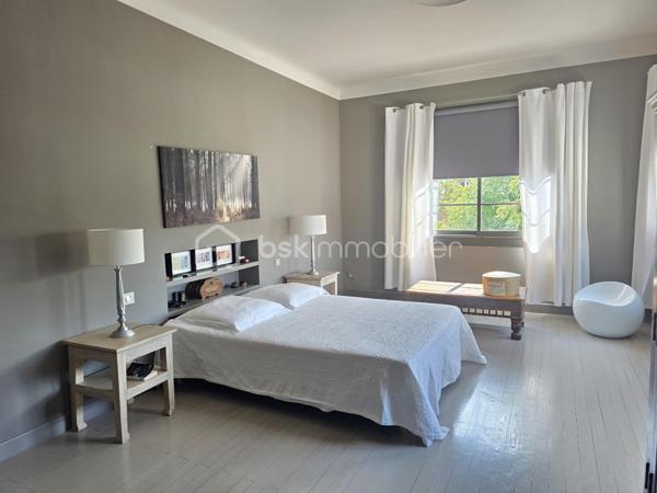 AGEN – Maison de caractère rénovée avec jardin, terrasse, balcon,5 chambres.

À Agen, découvrez cette élégante maison de ville entièrement rénovée, offrant un cadre de vie à la fois chaleureux, fonctionnel et empreint de caractère.

Édifiée sur une parcelle de 278 m², cette maison développe ses espaces sur trois niveaux et bénéficie d’une rénovation réalisée avec goût, à partir de matériaux et de prestations de qualité. 
Aucun travaux n’est à prévoir : vous n’avez plus qu’à poser vos valises.

Dès l’entrée, vous serez séduit par une belle pièce à vivre, lumineuse et conviviale, prolongée par un bureau  pouvant faire office de chambre ainsi qu’une cuisine BIASOTTO semi-ouverte, offrant une circulation agréable entre les différents espaces.
Une buanderie et un WC indépendant avec lave-mains viennent également parfaire l’organisation de la maison.

L’ensemble s’ouvre sur une terrasse et un jardin orientés sud ouest, véritable prolongements de la maison et particulièrement appréciables.

Le premier étage accueille l’espace nuit avec un dégagement desservant une  suite parentale spacieuse, composée d’une chambre, un dressing, une salle d’eau et un WC indépendant. 
2 autres chambres ainsi qu’une salle de bains avec WC  + un espace placards complètent ce niveau.

Au dernier étage, les combles aménagés offrent un espace supplémentaire particulièrement polyvalent : bureau, chambre d’appoint, espace télétravail, salle de jeux ou espace détente, à chacun de lui donner sa fonction.

La maison séduit également par ses menuiseries en aluminium, originales et soigneusement choisies, qui apportent une véritable signature architecturale au bien tout en participant à son charme et à sa luminosité.

Les atouts :
- Maison entièrement rénovée avec goût
- Matériaux et prestations de qualité
- Aucun travaux à prévoir
- 3 niveaux 
- 1 suite parentale avec s d'eau,dressing, wc indépendant, 
- 1 chambre d'appoint dans les combles aménagés
- 2 chambres avec s de bain attenante
- Bureau ou 5 ème chambre en RDC
- Cuisine semi-ouverte
- Terrasse et jardin
- Menuiseries aluminium sur mesure, au design original pour un apport de lumière optimal
-volets motorisés solaires sur les velux
- Chauffage et eau chaude au gaz de ville 
+ convecteur electrique inertie sèche ds les combles.
- Assainissement collectif : tout-à-l’égout
- Parcelle de 278 m²
- Portail motorisé avec visiophone
-Climatisation possible grâce à 2 fourreaux en attente.
-Fibre présente
-Arrosage automatique 

TAXE FONCIERE 1822 €
Une maison rare sur Agen, qui conjugue le charme d’une maison de caractère, la qualité d’une rénovation soignée et le confort d’un extérieur.