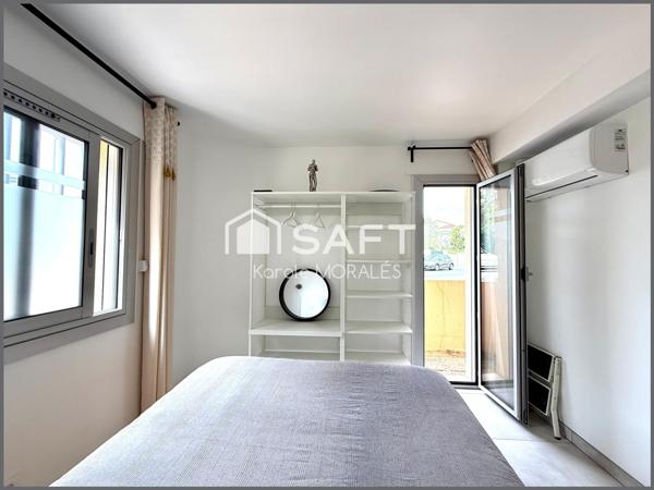 CANET EN ROUSSILLON ,T3 EN REZ-DE-JARDIN, 50 m DE LA PLAGE