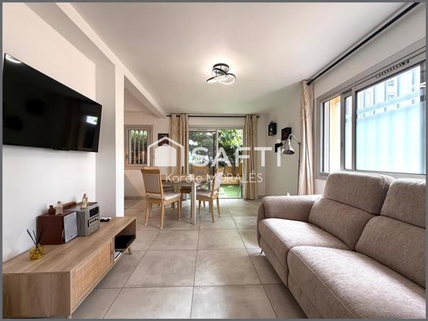 CANET EN ROUSSILLON ,T3 EN REZ-DE-JARDIN, 50 m DE LA PLAGE
