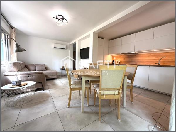 CANET EN ROUSSILLON ,T3 EN REZ-DE-JARDIN, 50 m DE LA PLAGE