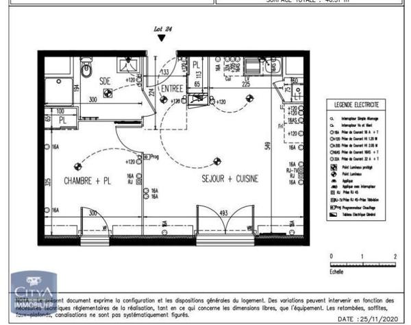 Appartement à louer 2 pièces 40.51m²