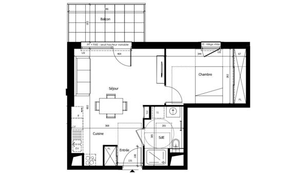 Appartement à vendre 2 pièces 41 m² La Roche-sur-Foron