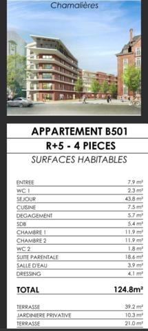 Appartement 5 pièce(s) 3 chambre(s) 125 m²