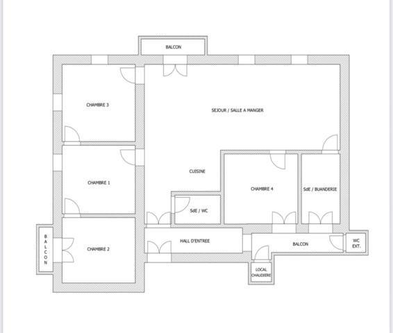 AJACCIO (20), centre ville à proximité immédiate du cours Napoléon, bel appartement T5 de 155m2 avec balcons