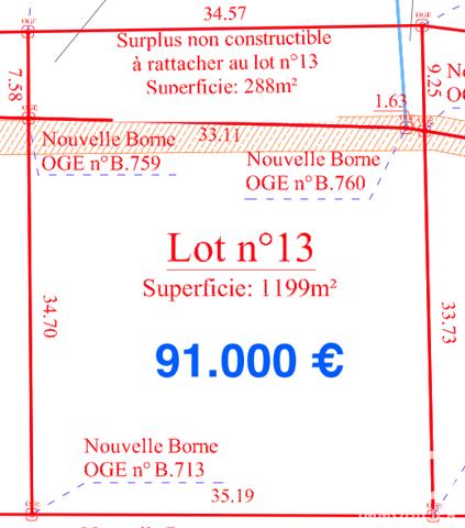 Terrain à vendre 1 487 m² Feytiat