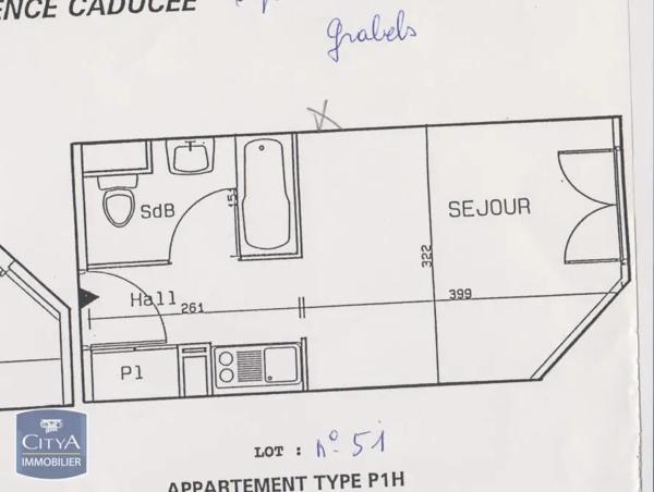 Appartement à louer 1 pièce 19.86m²