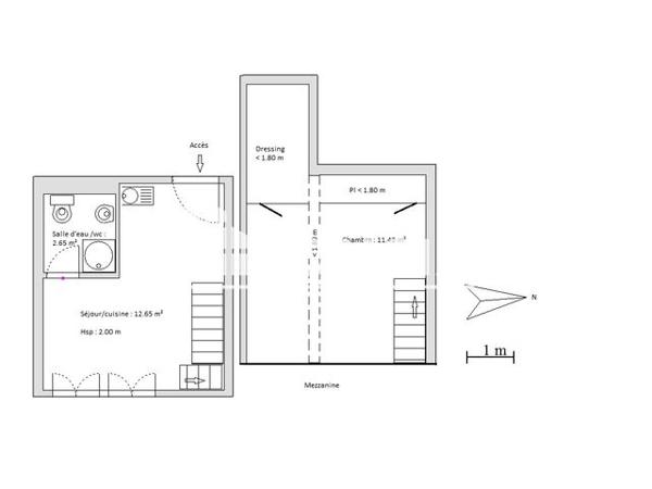 Location Studio 26.8 m² - 96-98 RUE HENRI IV Bordeaux 33000