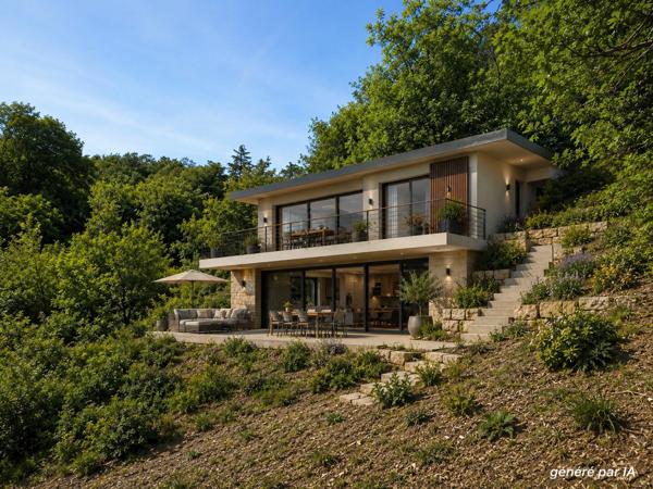 Terrain avec vue – 1 431 m² – Tartaras