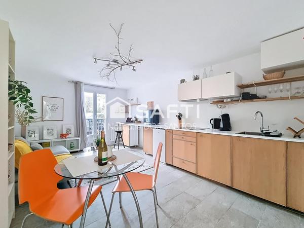 Charmant Studio avec espace chambre et jardin de 64m²