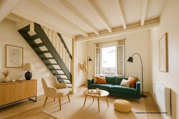 Bordeaux Quais Chartrons - T3 duplex sur l'arrière.