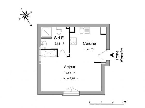 Location Studio 29.58 m² - 4 RUE ALBERT CAMUS Agen 47000
