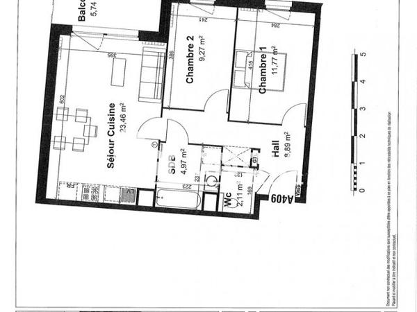 Location Appartement 3 pièces 60.47 m² - RESIDENCE WHITE PARK Arras 62000