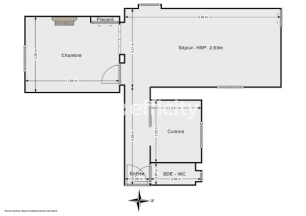 Appartement 3 pièces - 42 m² Exclusivité efficity