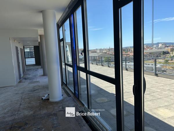 Location bureaux grands plateaux lumineux à Villeurbanne avec terrasse