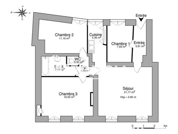 Location Appartement 4 pièces 74.4 m² - 58 RUE MARCHANDE Vienne 38200