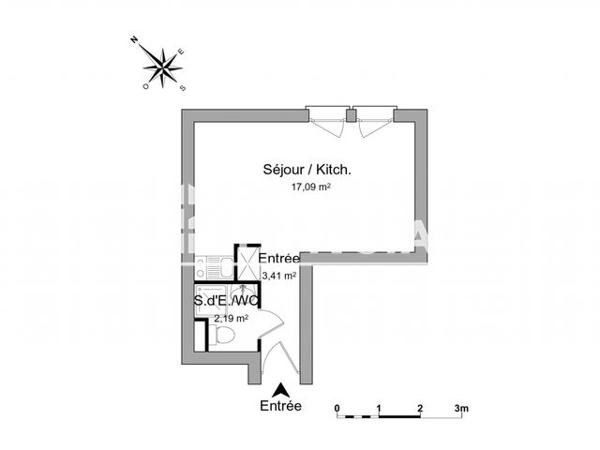 Location Studio 22.7 m² - 8 ALLEE DU PARC DE KERIZEL Vannes 56000