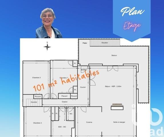 Maison traditionnelle 7 pièces de 151 m² à Jonzac (17500)