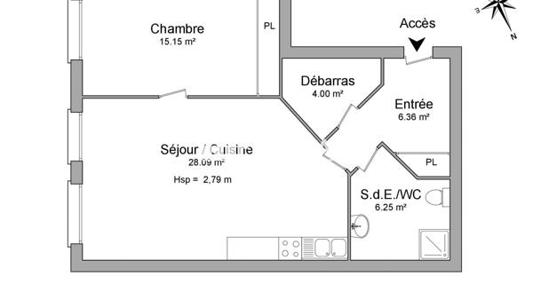 Location Appartement 2 pièces 59.85 m² - Villeneuve-sur-lot 47300
