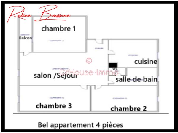 Appartement à vendre 4 pièces de 59 m²