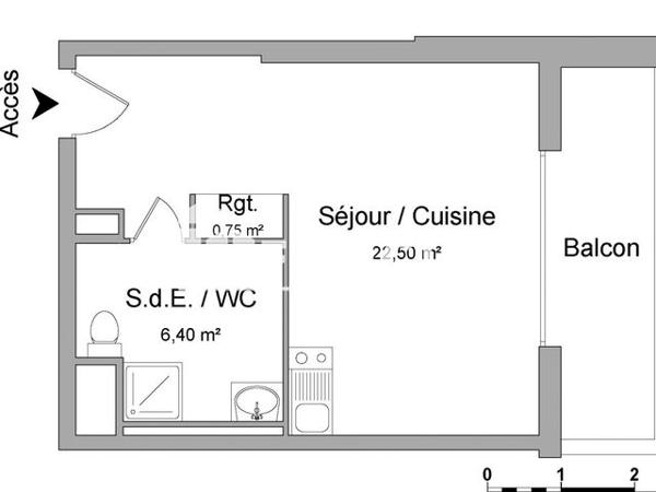 Location Studio 29.7 m² - 44 A BLD HENRI BAZIN Chenove 21300