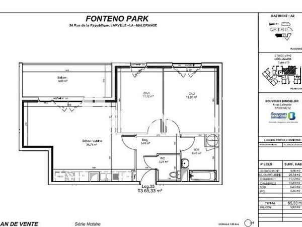 Location Appartement 3 pièces 65.33 m² - 34 RUE DE LA REPUBLIQUE Jarville 54140