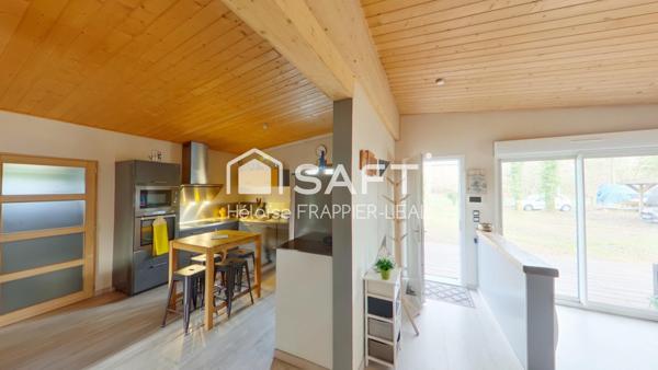 En lisière de Forêt, Maison & Dépendance en Bois sur grand terrain - Fort potentiel