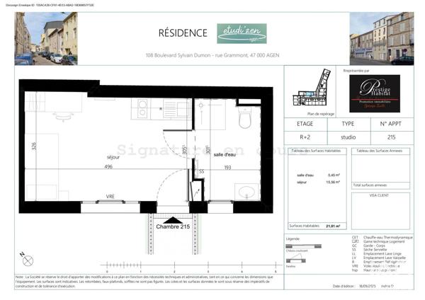 Studio à vendre 21 m² Agen