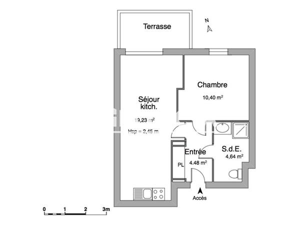 Location Appartement 2 pièces 38.75 m² - 3/5 IMPASSE DE LA BATELLERIE Saint Jory 31790