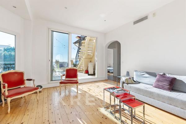 Appartement 3 pièces dernier étage Terrasse vue mer Cannes