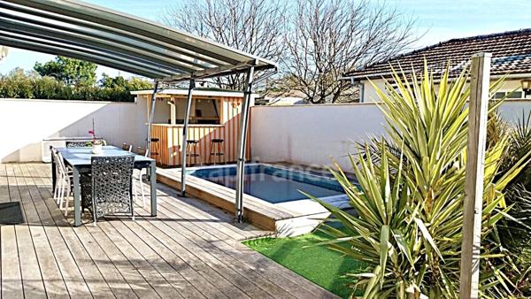 AUDENGE (33) Maison PLAIN-PIED- centre ville-Calme-112m2-3ch-double garage -terrain 560m²