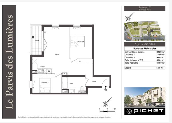 F3 Appartement Chartres 3 pieces