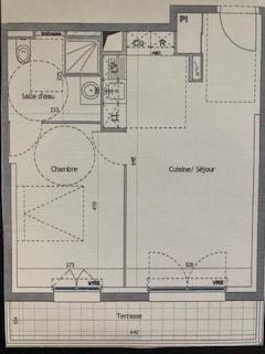Pezenas appartement 2 pièces  loué meublé  avec balcon et parking