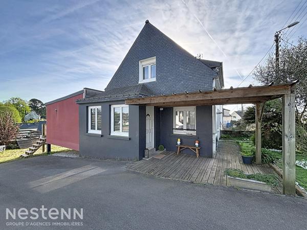 Maison mitoyenne sur Quimperlé, au calme, 114m², 4 chambres, proche commodités à pied