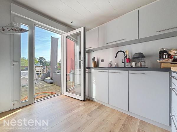 Maison mitoyenne sur Quimperlé, au calme, 114m², 4 chambres, proche commodités à pied