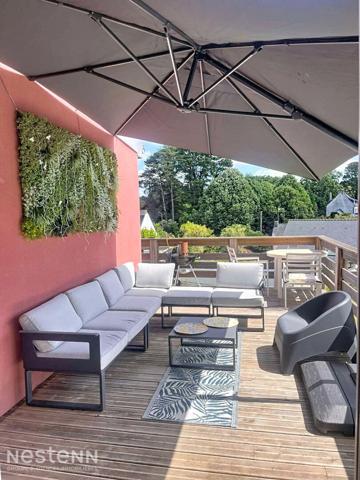Maison mitoyenne sur Quimperlé, au calme, 114m², 4 chambres, proche commodités à pied